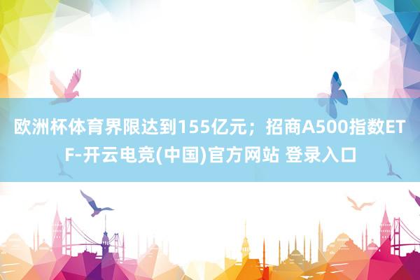 欧洲杯体育界限达到155亿元；招商A500指数ETF-开云电竞(中国)官方网站 登录入口
