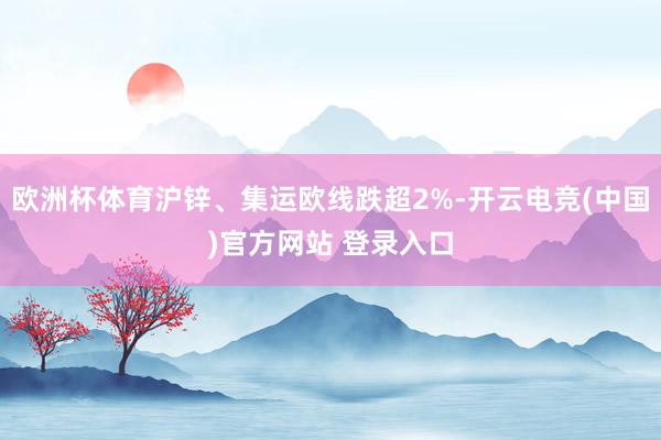 欧洲杯体育沪锌、集运欧线跌超2%-开云电竞(中国)官方网站 登录入口