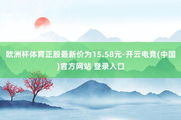 欧洲杯体育正股最新价为15.58元-开云电竞(中国)官方网站 登录入口