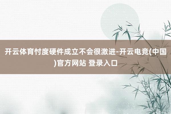 开云体育忖度硬件成立不会很激进-开云电竞(中国)官方网站 登录入口