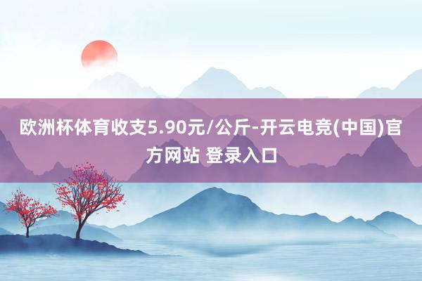 欧洲杯体育收支5.90元/公斤-开云电竞(中国)官方网站 登录入口