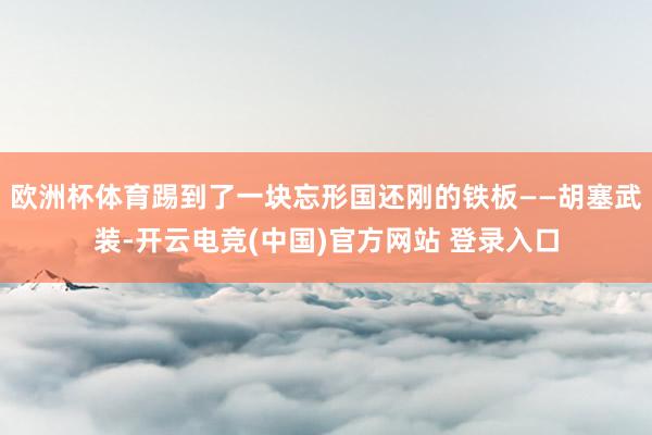 欧洲杯体育踢到了一块忘形国还刚的铁板——胡塞武装-开云电竞(中国)官方网站 登录入口