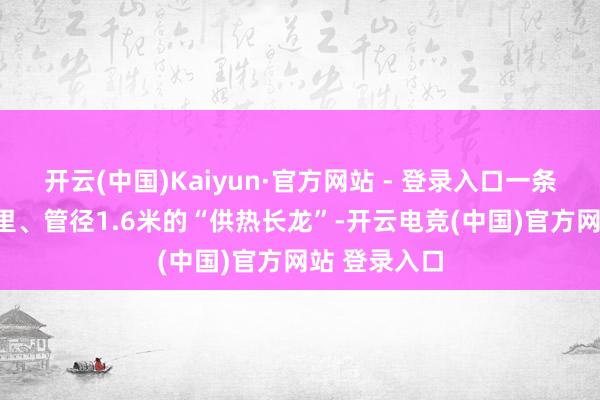 开云(中国)Kaiyun·官方网站 - 登录入口一条长达110公里、管径1.6米的“供热长龙”-开云电竞(中国)官方网站 登录入口
