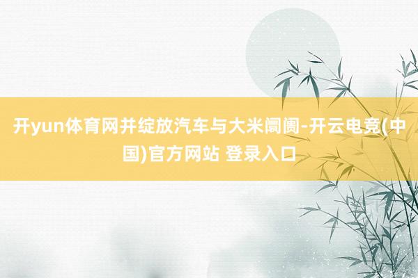 开yun体育网并绽放汽车与大米阛阓-开云电竞(中国)官方网站 登录入口