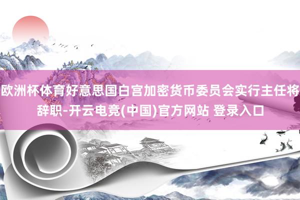 欧洲杯体育好意思国白宫加密货币委员会实行主任将辞职-开云电竞(中国)官方网站 登录入口